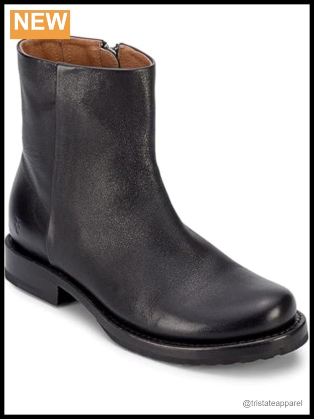 Women's Leather Ankle Booties Inside Zip Stitch Welt